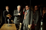 Piotr Bajor (Towarzysz z radia), Jacek Bursztynowicz (Towarzysz sekretarz), Jan Pęczek (Towarzysz z wiadomego resortu), Piotr Garlicki (Towarzysz intelektualista) - ''To idzie młodość...''<br/> fot. Michał Englert